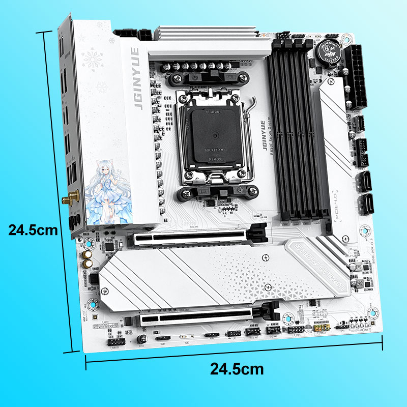Материнская плата JGINYUE B650 – обзор и цена Am5 Micro Atx Pcie 5.0 Motherboard